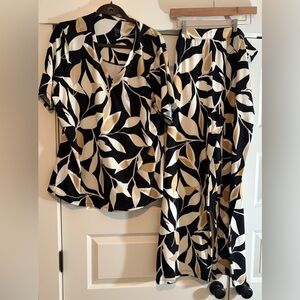 Denim & Co Top and Pants Set-New